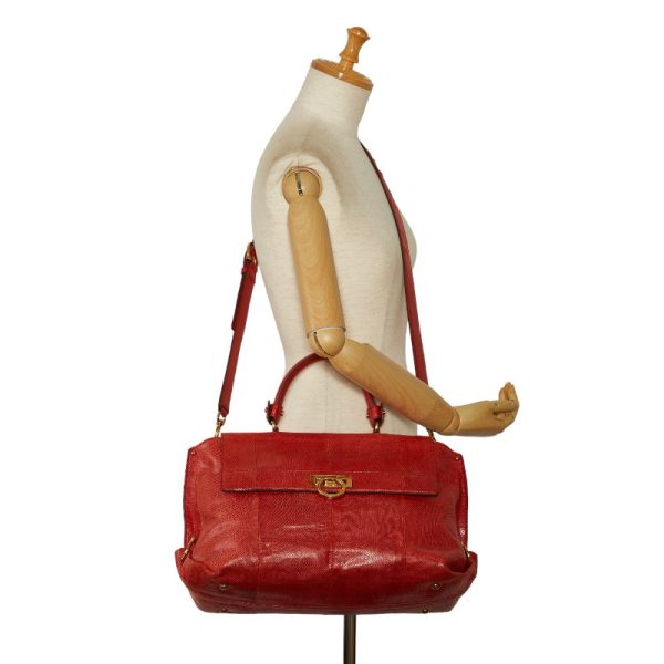 230 41181 13 Salvatore Ferragamo Gancini Sofia Shoulder Bag Red