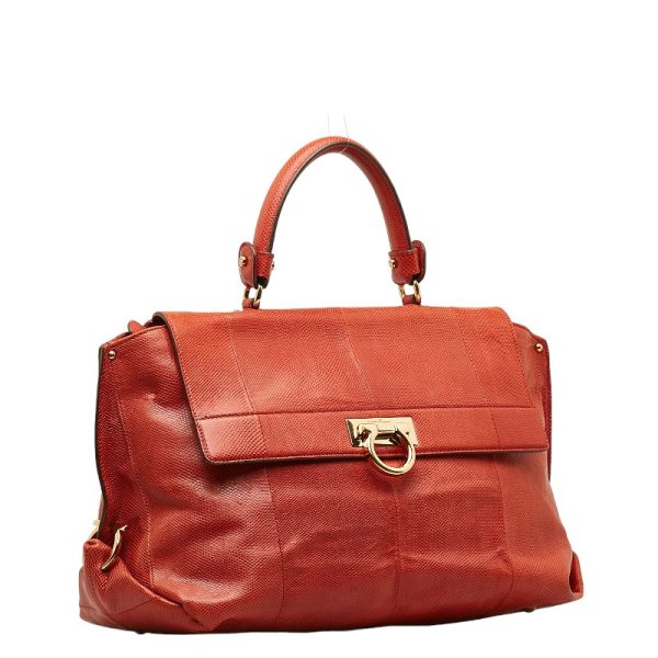 230 41181 4 Salvatore Ferragamo Gancini Sofia Shoulder Bag Red