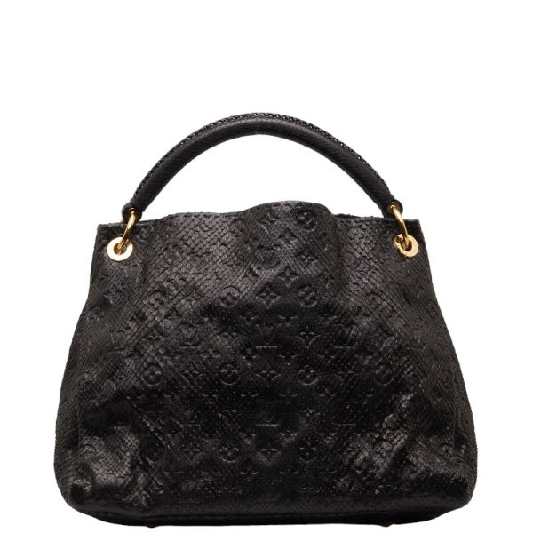 230 46761 3 Louis Vuitton Python Artsy MM Shoulder Bag N90885 Black