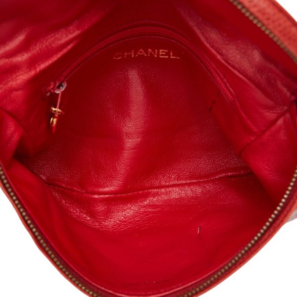 230 46763 9 CHANEL Bicolore Waist Bag Red Caviar Skin