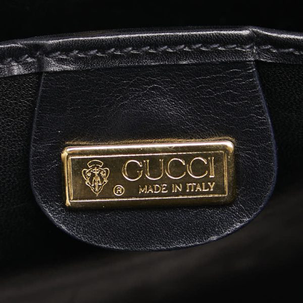 230 55029 9 Gucci Ladylock Handbag Shoulder Bag 2WAY Black Leather