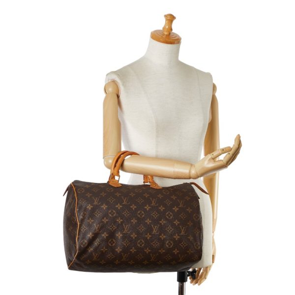 230 55036 11 Louis Vuitton Monogram Speedy 35 Handbag M41524 Brown