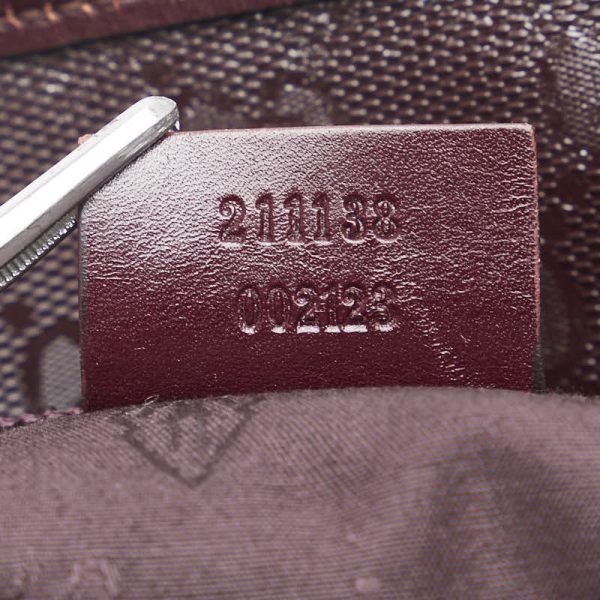 230 55043 9 Gucci GG Implement tote shoulder bag wine red PVC leather