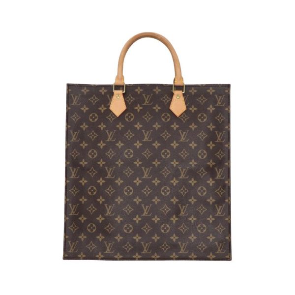 23009 2 Louis Vuitton Old Sac Plat Monogram Tote Bag Brown