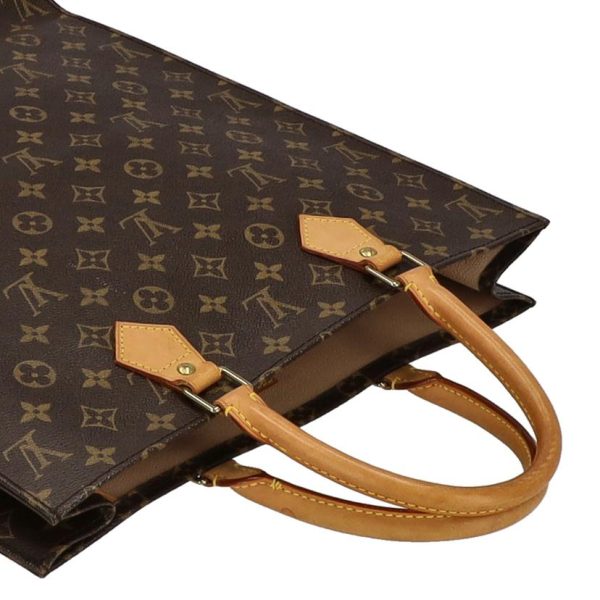 23009 4 Louis Vuitton Old Sac Plat Monogram Tote Bag Brown