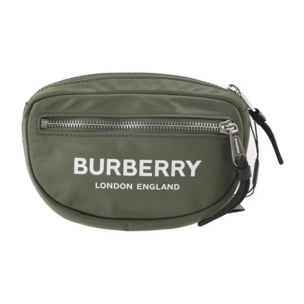 2301023002007 1 Burberry Cannon Nylon Waist Bag Green