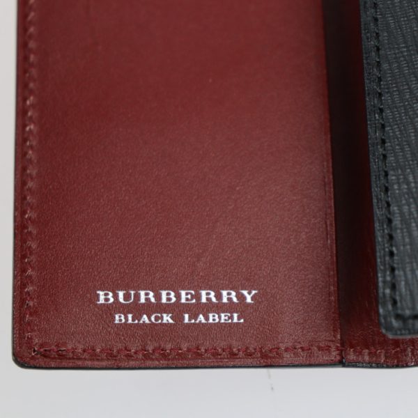 2301033002012 9 Burberry Black Label Embossed Check Leather Key Case Black Bordeaux