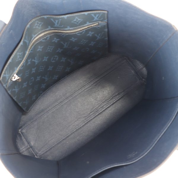 2301053007001 9 Louis Vuitton Cava Voyage NV Tote Bag Leather Navy