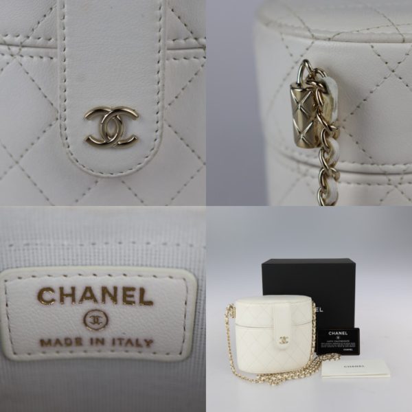 2301063007007 9 Chanel Matelasse Shoulder Bag White Vanity