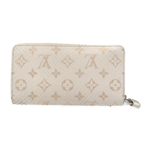 2301063007013 3 Louis Vuitton Zippy Long Wallet Python White