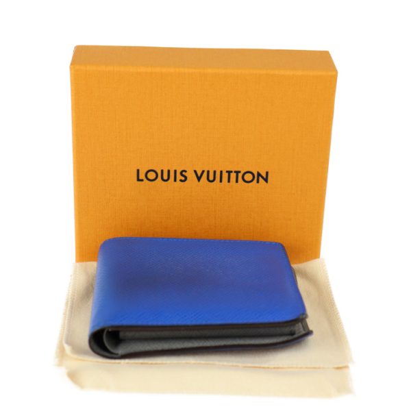 2301063007015 10 Louis Vuitton Marco NM Bifold Wallet Blue Gray