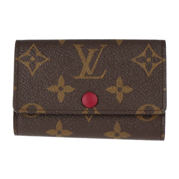 2301063007021 1 Louis Vuitton Multicle 6 Key Case Brown Fuchsia