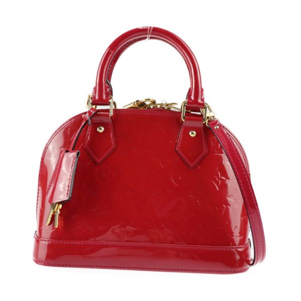 2301113007004 1 Louis Vuitton Alma BB Monogram Vernis Handbag Red