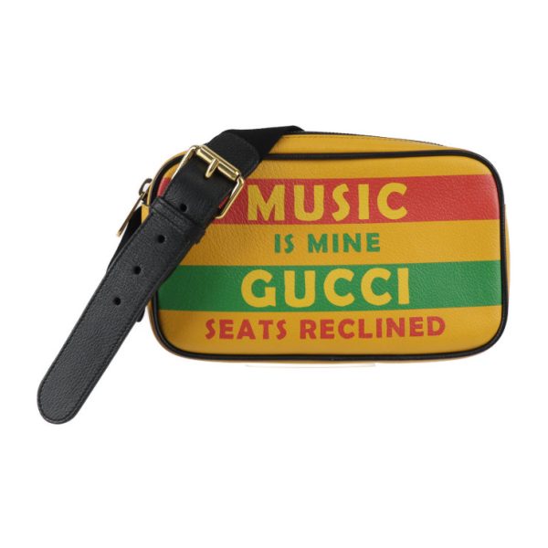 2301113007008 1 Gucci Belt Waist Bag Leather Yellow Multicolor