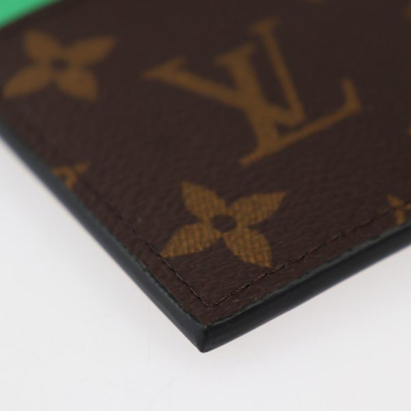 2303123008003 5 Louis Vuitton Coin Card Holder Brown Green Black