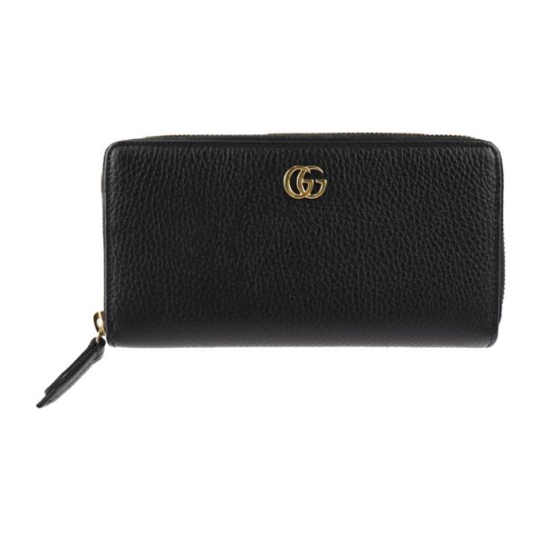 2304123007028 1 Gucci GG Petit Marmont Long Wallet Leather Black