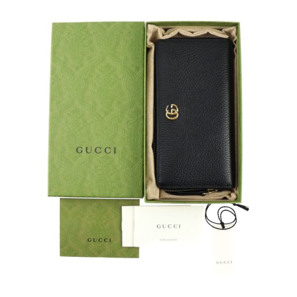 2304123007028 11 Gucci GG Petit Marmont Long Wallet Leather Black