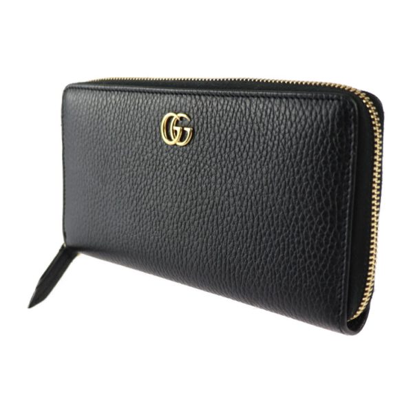 2304123007028 2 Gucci GG Petit Marmont Long Wallet Leather Black