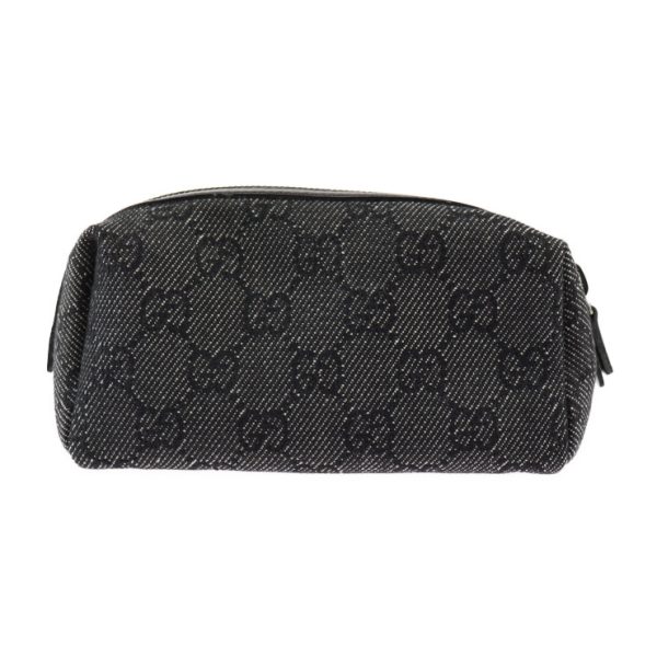 2304123007029 3 Gucci Pouch Canvas Leather Black Makeup Pouch