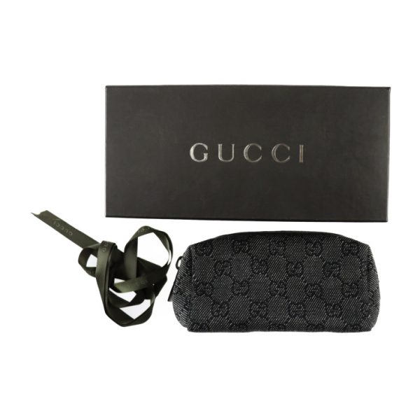 2304123007029 8 Gucci Pouch Canvas Leather Black Makeup Pouch