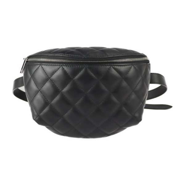 2305033008035 1 Chanel Belt Uniform Matelasse Body Bag Black