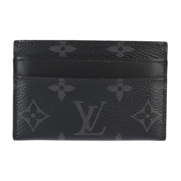 2305113008017 1 Louis Vuitton Porto Carte Double Case Black Gray