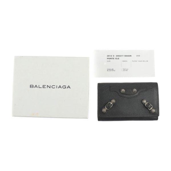 2305113008025 10 Balenciaga Giant Osaka Leather Key Case Gray