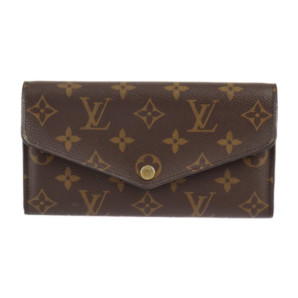 2306081001009 1 Louis Vuitton Portefeuille Sarah Long Wallet Brown