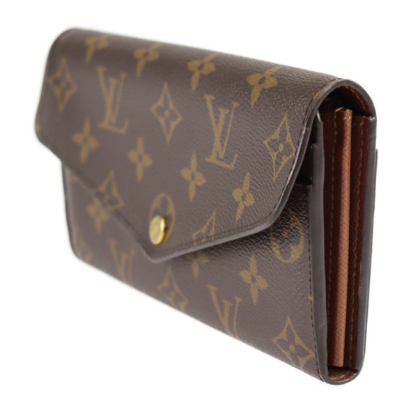 2306081001009 2 Louis Vuitton Portefeuille Sarah Long Wallet Brown