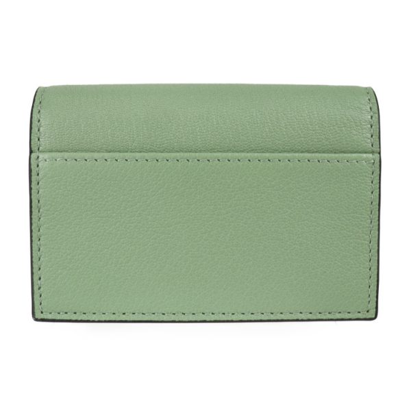 2306093002008 3 Dior Saddle Flap Leather Card Case Green