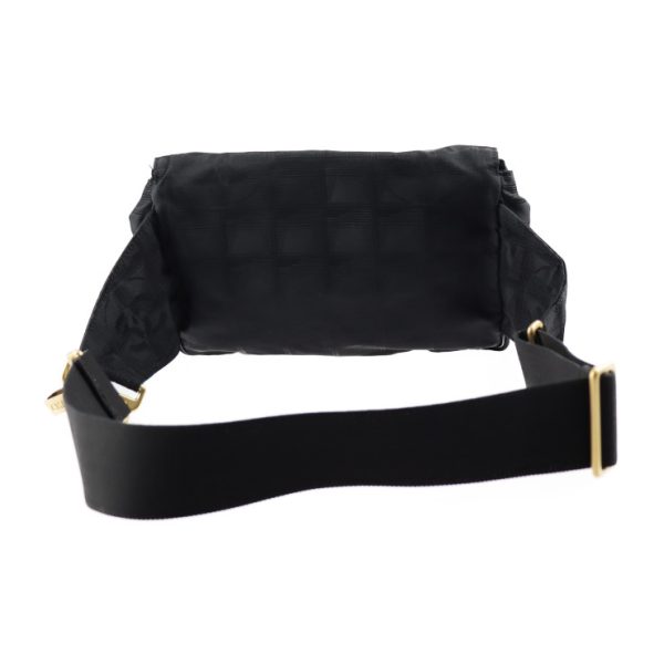 2307083007016 3 Chanel Travel Line Waist Bag Canvas Black