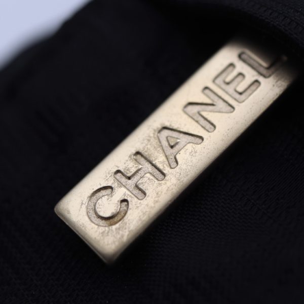 2307083007016 6 Chanel Travel Line Waist Bag Canvas Black