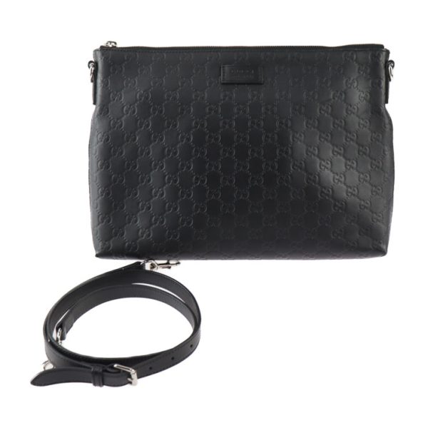 2307123007054 1 Gucci Guccisima Shoulder Bag Leather Black Pouch