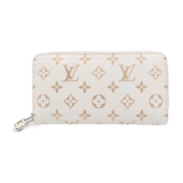 2307123010039 1 Louis Vuitton Zippy Long Wallet Python Latte White