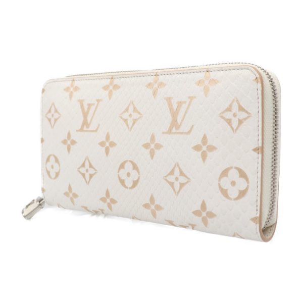 2307123010039 2 Louis Vuitton Zippy Long Wallet Python Latte White