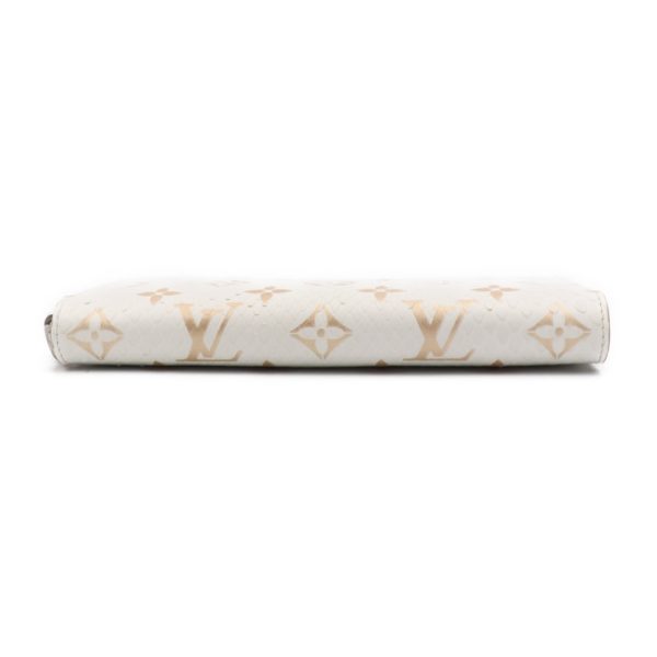 2307123010039 4 Louis Vuitton Zippy Long Wallet Python Latte White