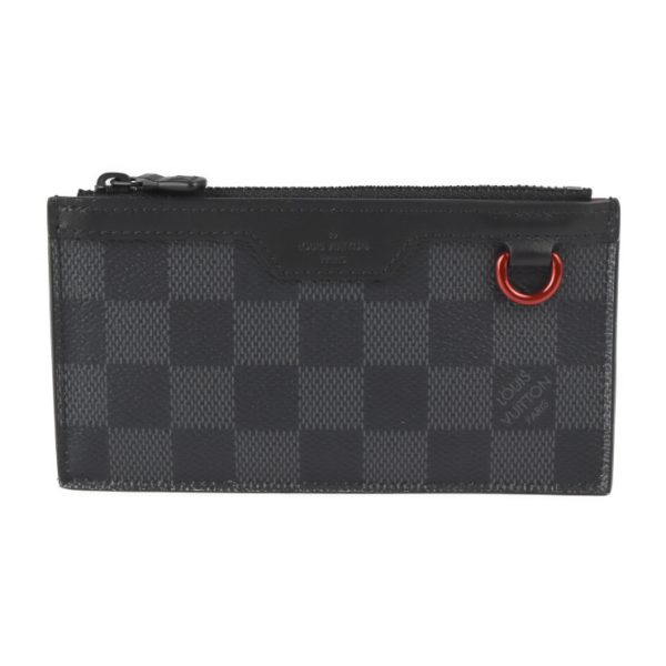 2308033010070 1 Louis Vuitton Utility Card Holder Black Gray Red