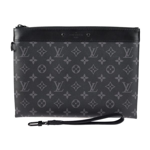 2308063007080 1 Louis Vuitton Pochette To Go Bag Gray Black