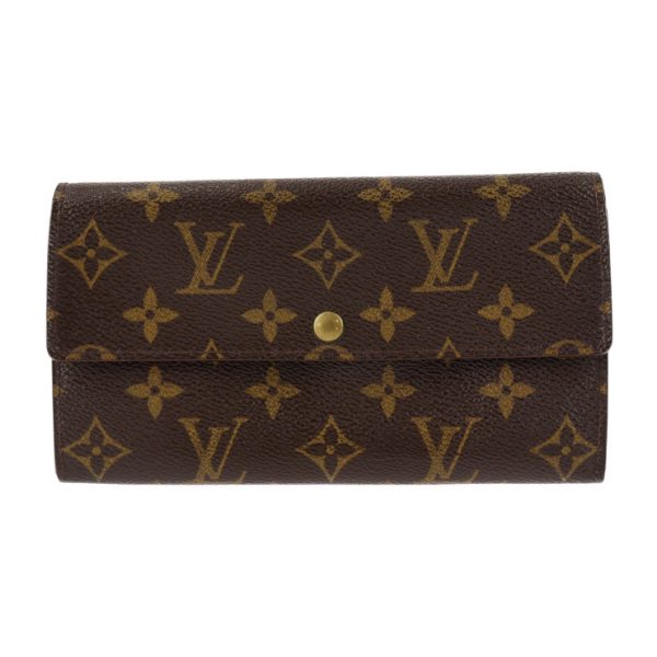 2309051001015 1 Louis Vuitton Porte Monet Credit Long Wallet Brown