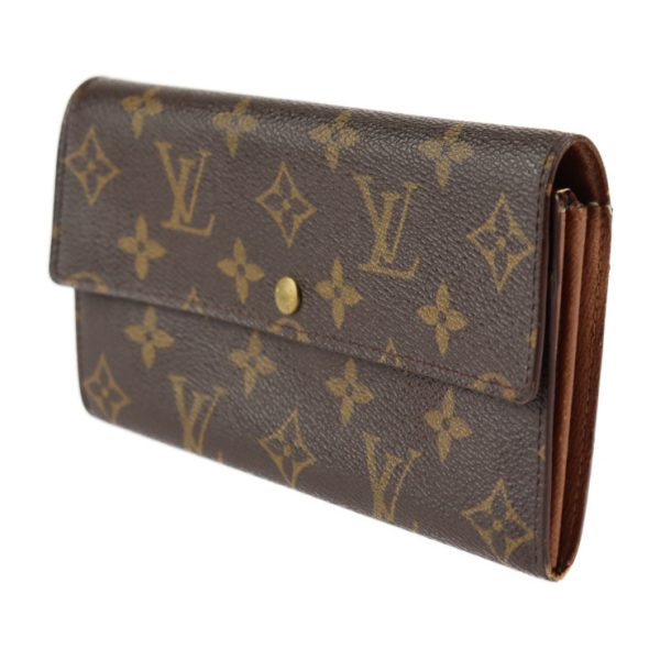 2309051001015 2 Louis Vuitton Porte Monet Credit Long Wallet Brown