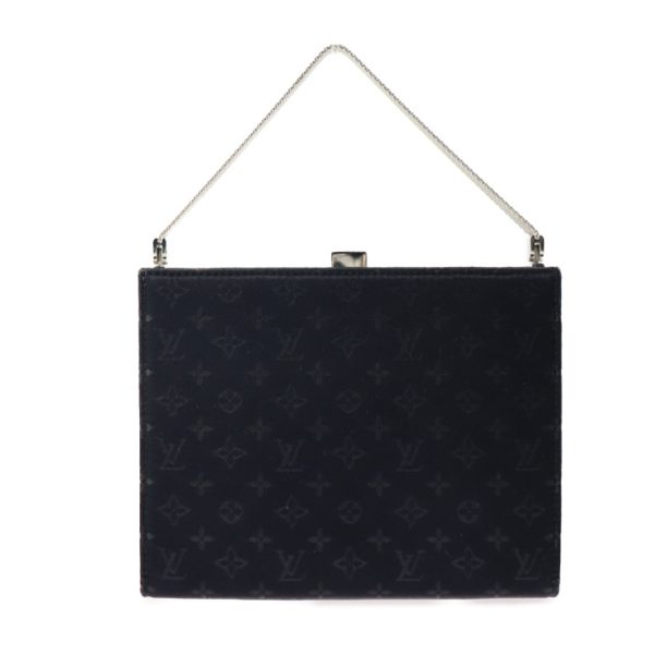 2309083010033 1 Louis Vuitton Ange MM Satin Handbag Satin Black