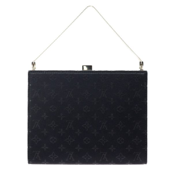 2309083010033 3 Louis Vuitton Ange MM Satin Handbag Satin Black