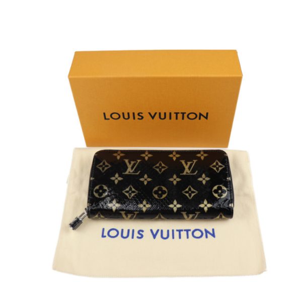 2309083010038 10 Louis Vuitton Zippy Wallet Python Black Gold