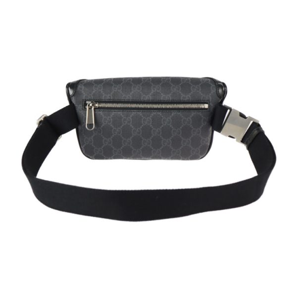 2310043007039 3 Gucci GG Supreme Waist Bag Black Gray Belt Pouch