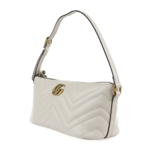 2310083007049 2 Gucci GG Marmont Shoulder Bag Leather White Ivory