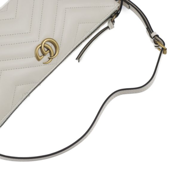 2310083007049 7 Gucci GG Marmont Shoulder Bag Leather White Ivory