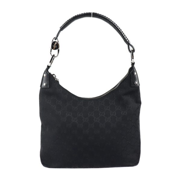 2310083007050 1 Gucci Handbag GG Canvas Leather Black Shoulder