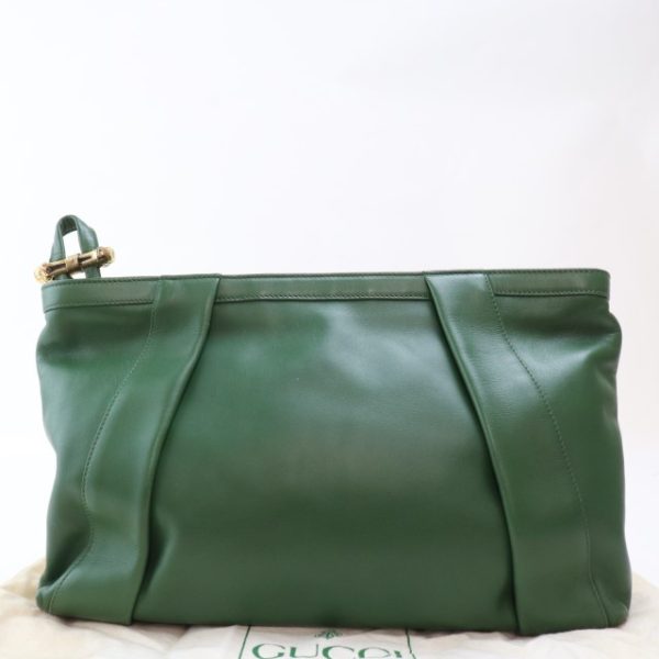 2311 68 1 Gucci Clutch Bag Leather Green