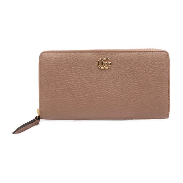 2311103010078 1 Gucci GG Petit Marmont Long Wallet Pink Beige