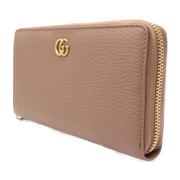 2311103010078 2 Gucci GG Petit Marmont Long Wallet Pink Beige